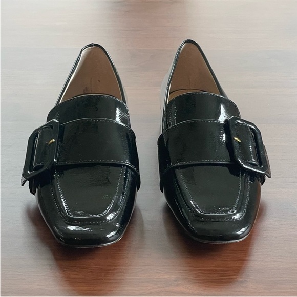 LOUISE et CIE Black Patent Loafer Shoes Size 6.5M/37 - Picture 3 of 8